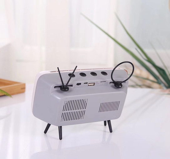 PTH800 Retro TV Phone Stand with Mini Bluetooth Speaker