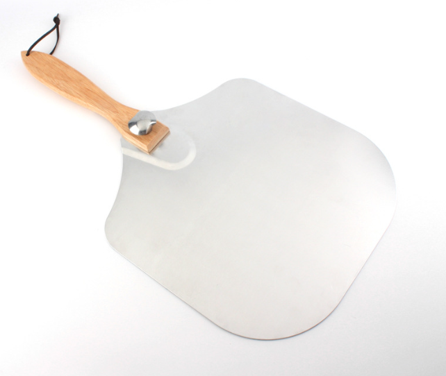 Folding Aluminum Pizza Shovel with Wooden Handle