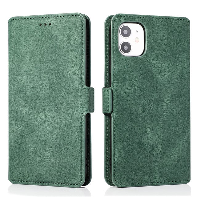 Retro Leather Flip Phone Case for Apple Devices