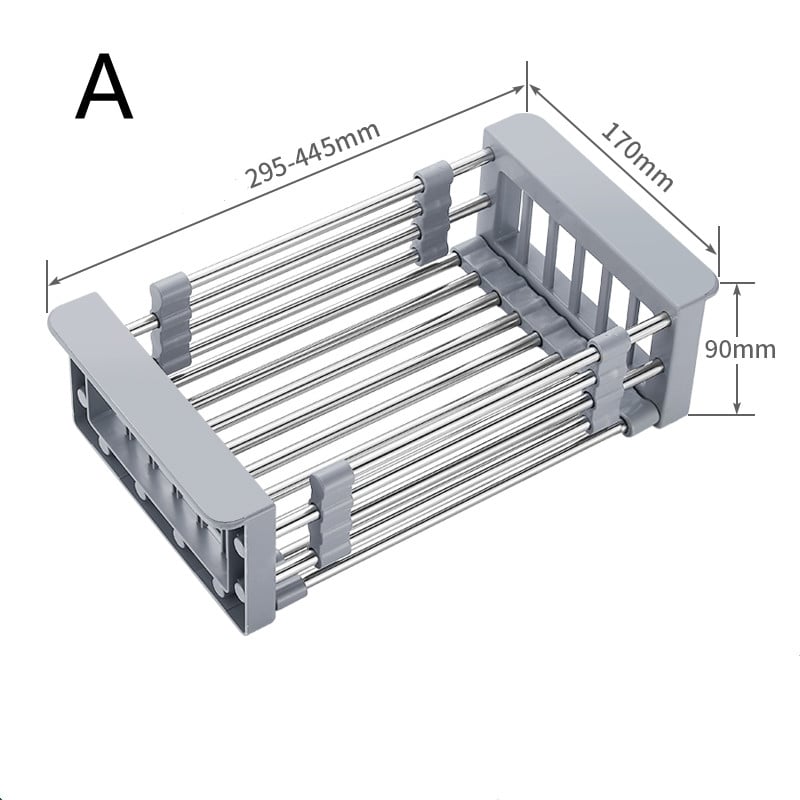 Retractable Kitchen Sink Rack for Dishes and Chopsticks