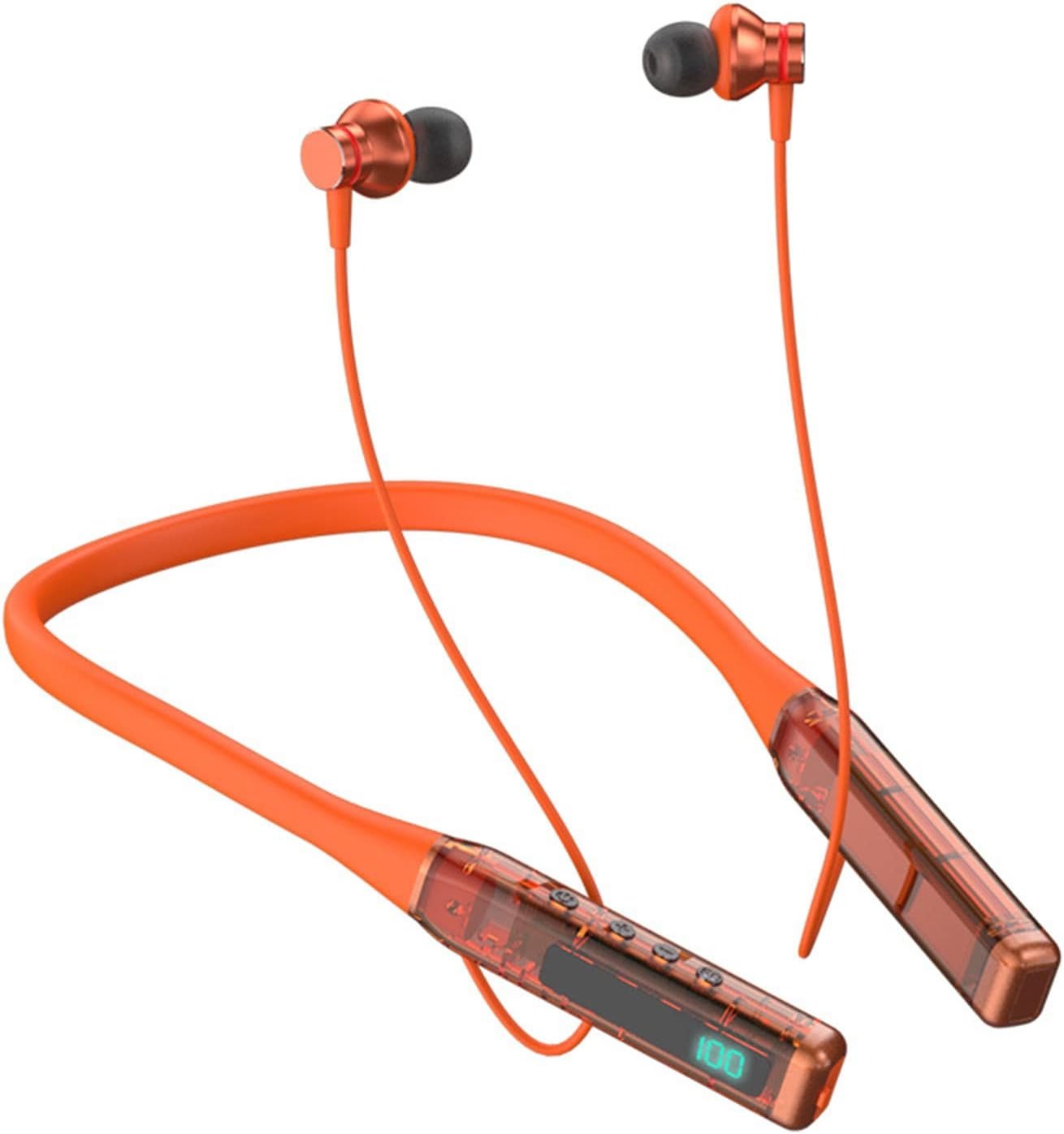 Wireless Sports Headphones with LED Digital Display