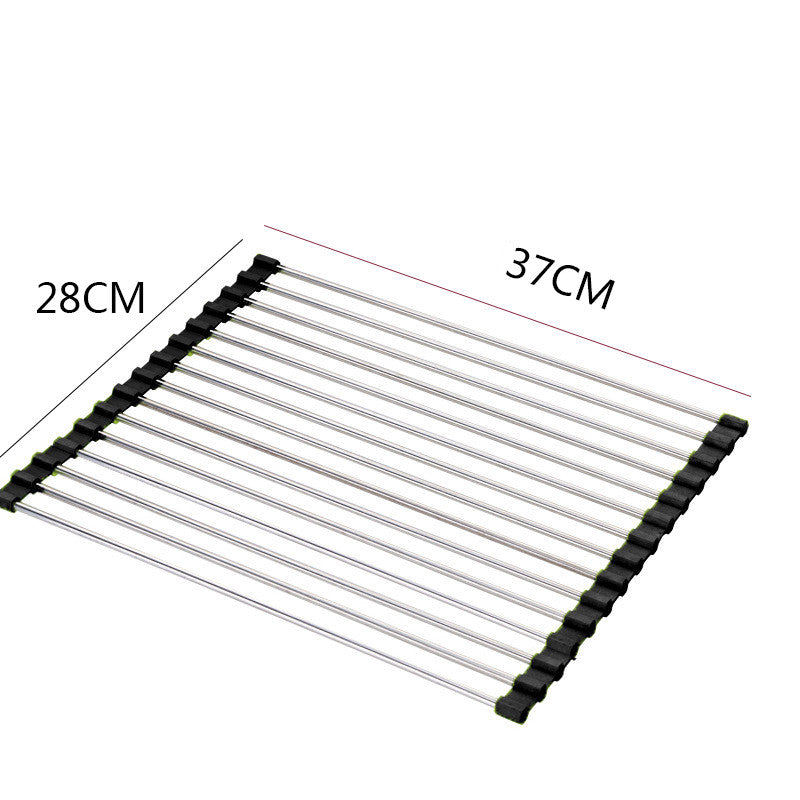 Foldable Stainless Steel Kitchen Sink Bowl Rack
