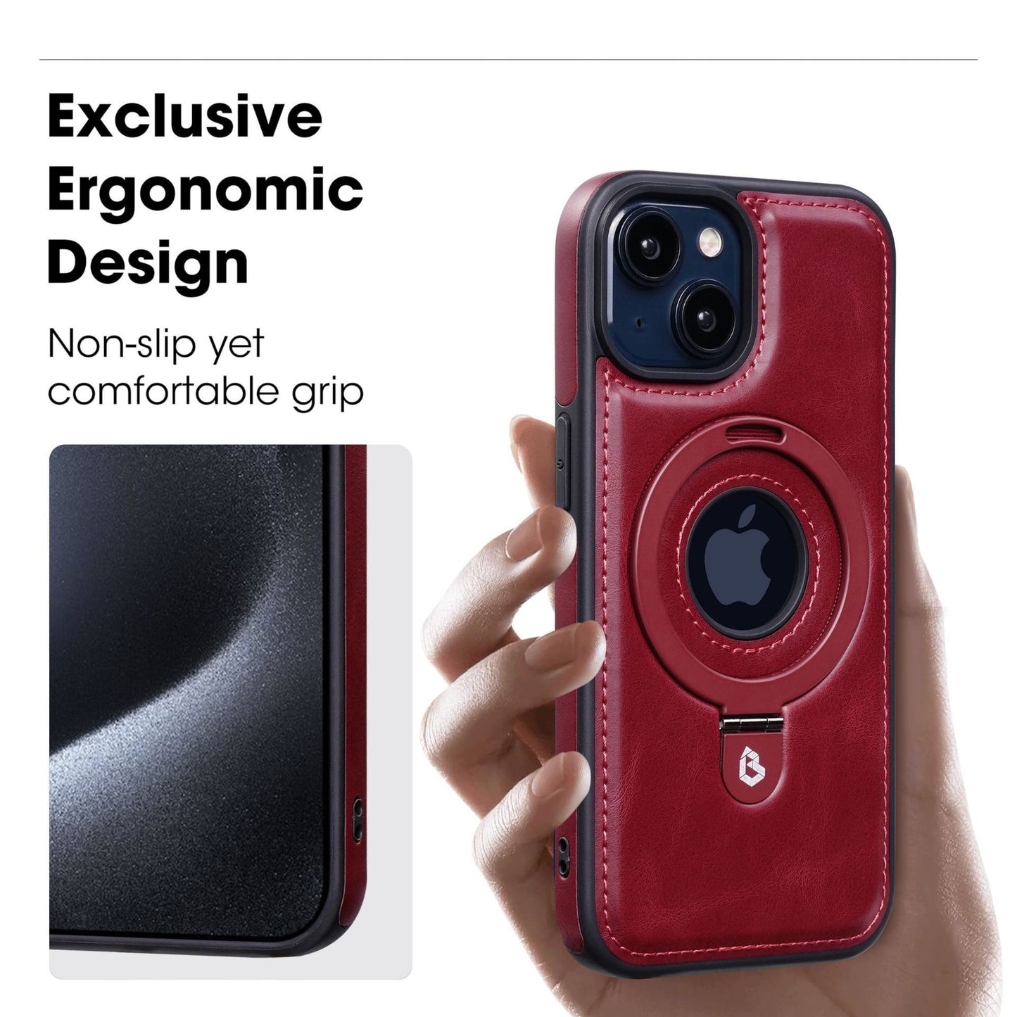 Leather Magnetic Phone Case for iPhone 12-15 Series