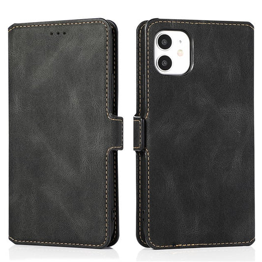 Retro Leather Flip Phone Case for Apple Devices