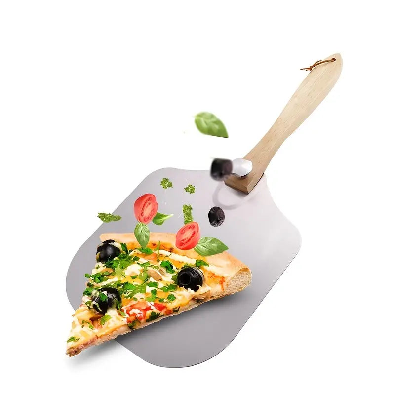 Folding Aluminum Pizza Shovel with Wooden Handle