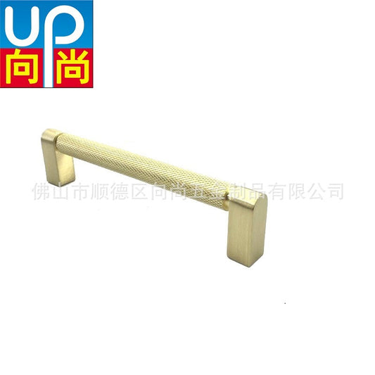 Zinc Alloy Cabinet Handle with Knurling (Multiple Sizes)