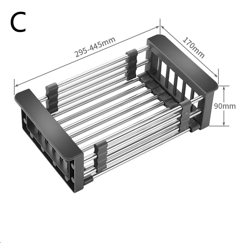 Retractable Kitchen Sink Rack for Dishes and Chopsticks