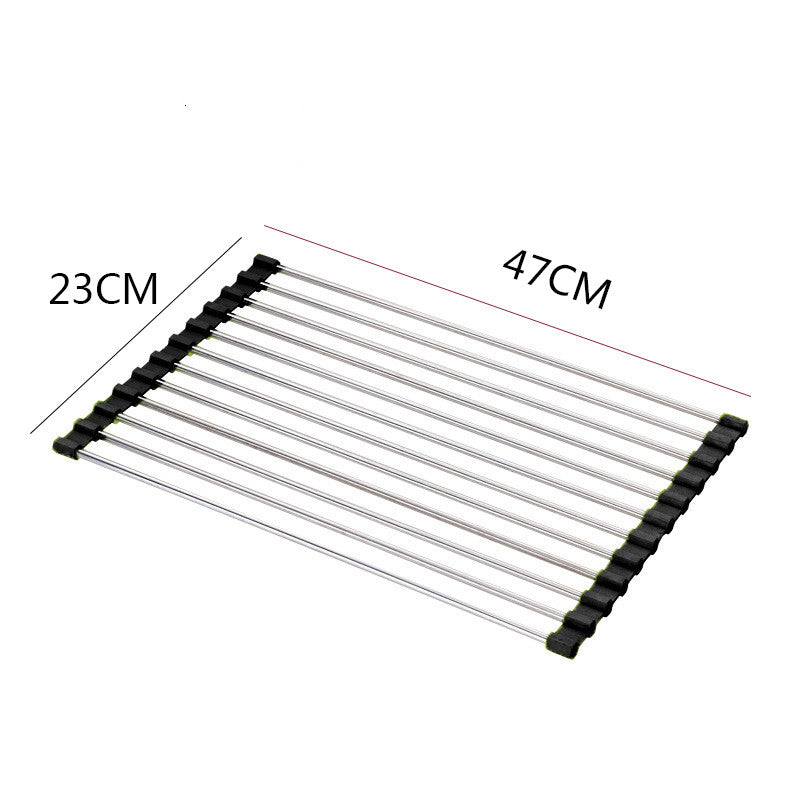 Foldable Stainless Steel Kitchen Sink Bowl Rack