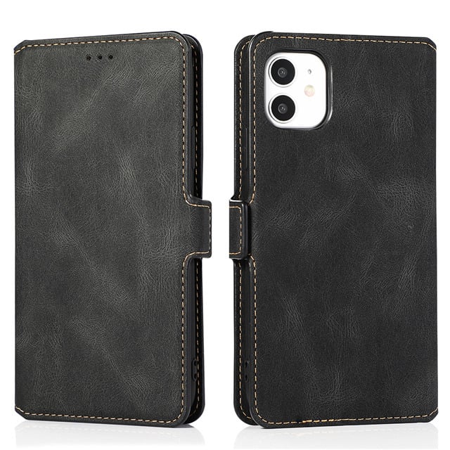 Retro Leather Flip Phone Case for Apple Devices