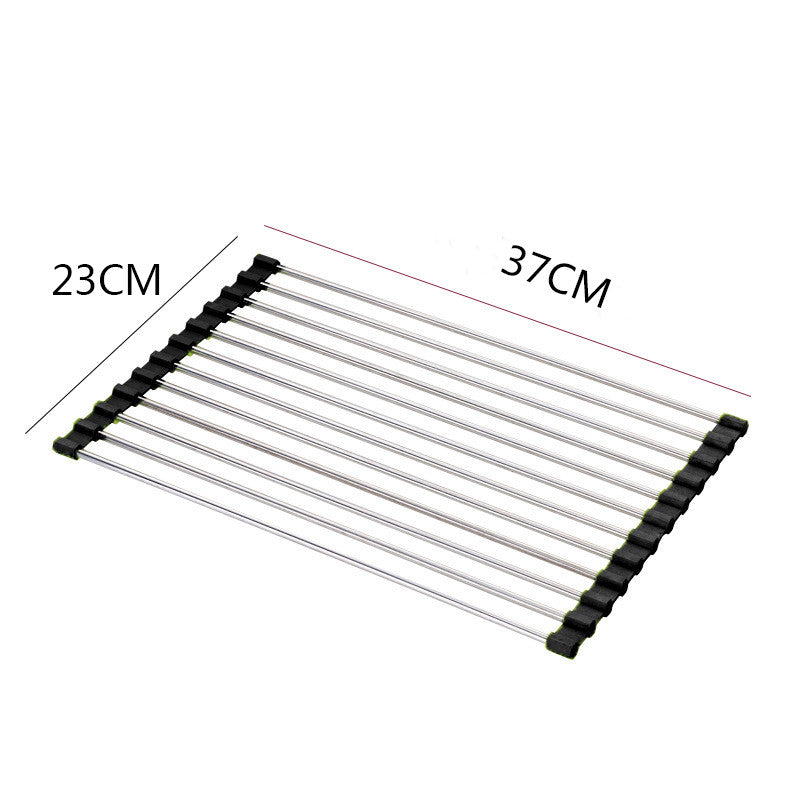 Foldable Stainless Steel Kitchen Sink Bowl Rack