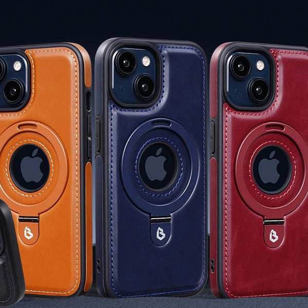 Leather Magnetic Phone Case for iPhone 12-15 Series