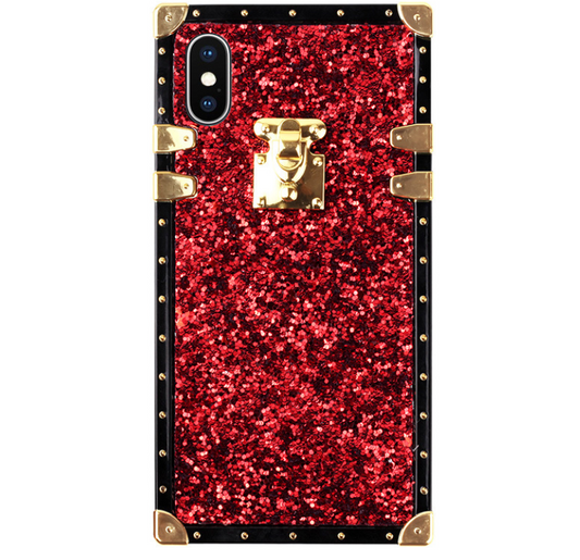 Square Rhinestone Phone Case with Full Coverage