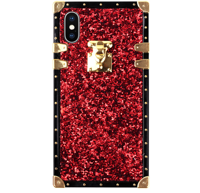 Square Rhinestone Phone Case with Full Coverage