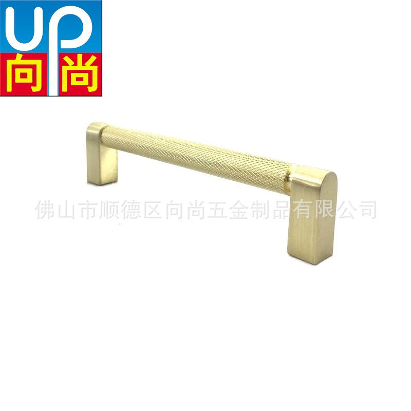 Zinc Alloy Cabinet Handle with Knurling (Multiple Sizes)