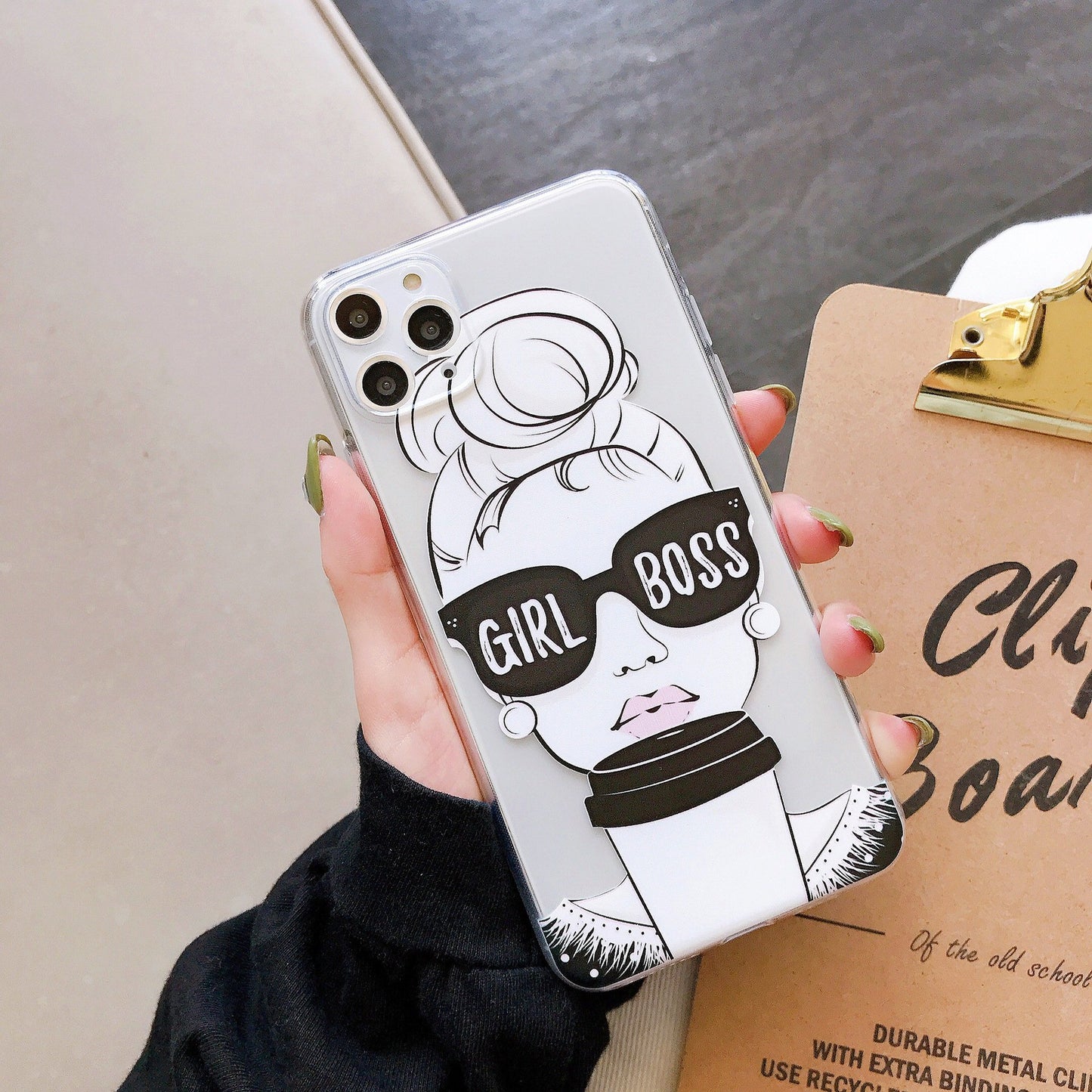 Cool Girl Transparent Soft Shell Case