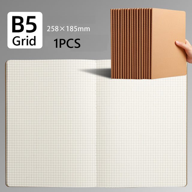 A5/B5 Blank Gridline Sketchbook for Drawing & Graffiti