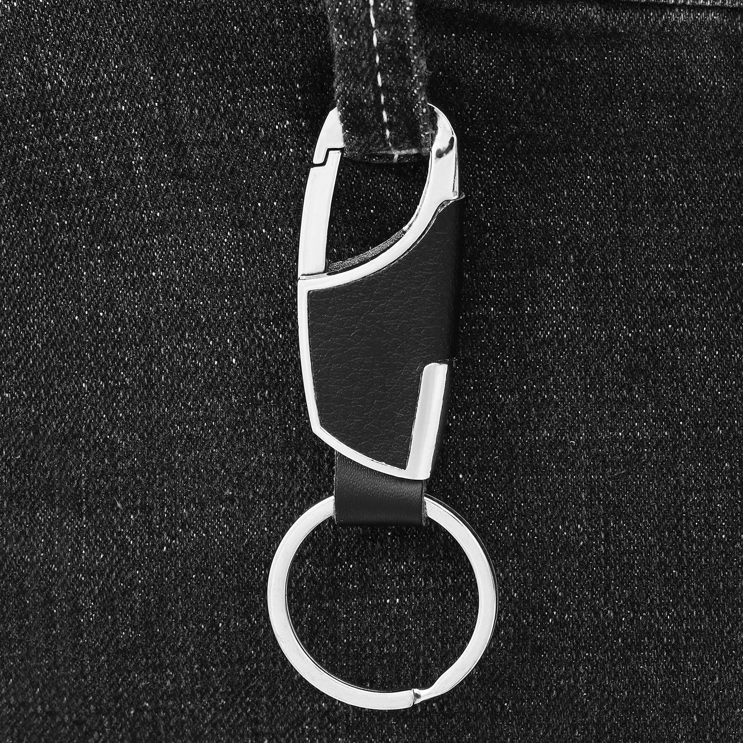 Personalized Metal Leather Car Keychain - High-End Design