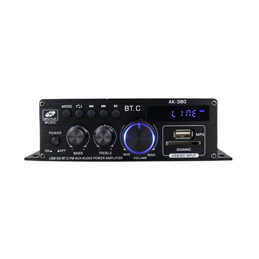 AK380 Bluetooth Car Home 12V Power Amplifier Device