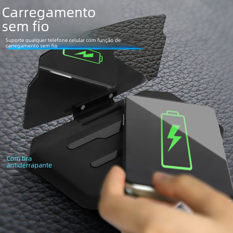 Car HUD Wireless Charger Phone Mount with Projector