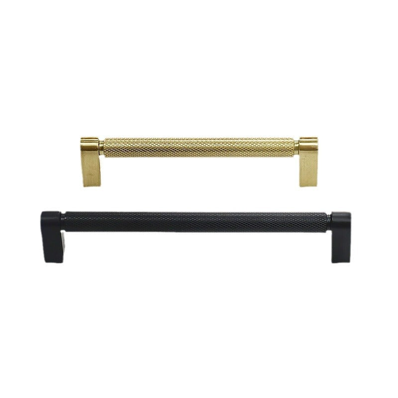 Zinc Alloy Cabinet Handle with Knurling (Multiple Sizes)